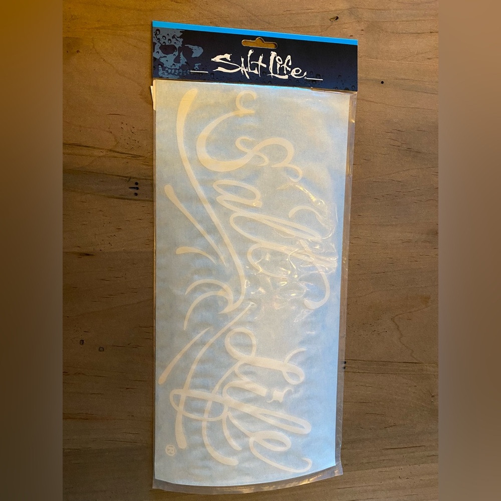 Salt Life 12” White Salt Life Ocean Waves Design Decal